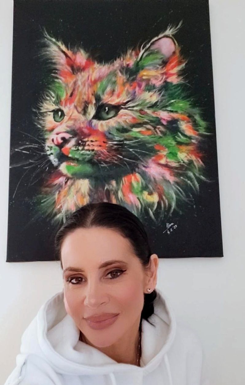 ArteDiAlina.com painting: Fluffy (and&nbsp;me)